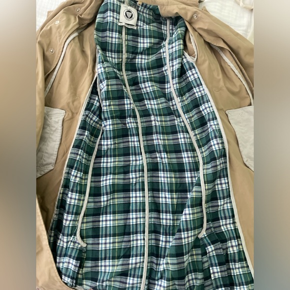 COPY - Urban Outfitters Jarrod Plaid Panel Trench Coat Jacket - Picture 6 of 7